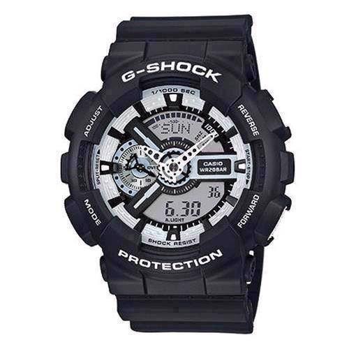 Image of sort resin med stål G-Shock quartz multifunktion (5146) Herre ur fra Casio